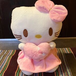 Hello Kitty White and Pink Plush with Heart